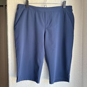 Coolibar UPF 50+ Women M Capri Pants Navy Blue Sun Protection Active Crop Gorp
